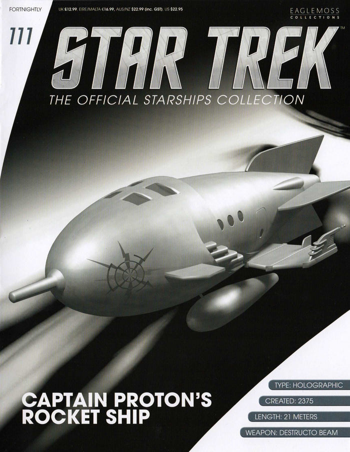 #111 Captain Proton’s Rocket Ship Model Die Cast Ship (Eaglemoss / Star Trek)