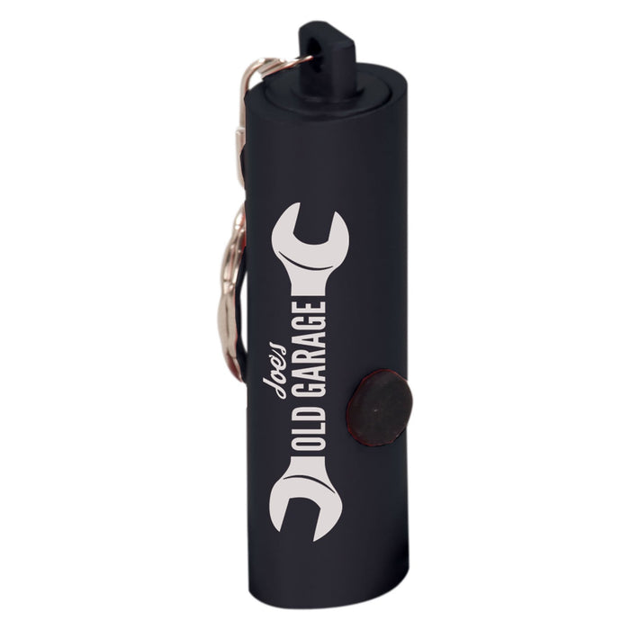 2.4" Black 3-LED Flashlight with Keychain
