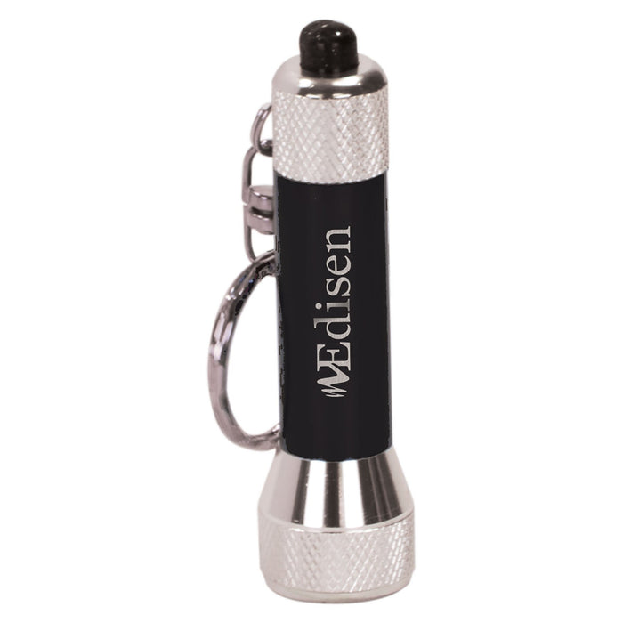 2.75" Black 5-LED Flashlight with Keychain