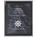 7" x 9" Black Marble Border Clear-Plaq Acrylic