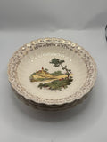 American Limoges Chateau France Dinner Plates with 22K Gold Trim