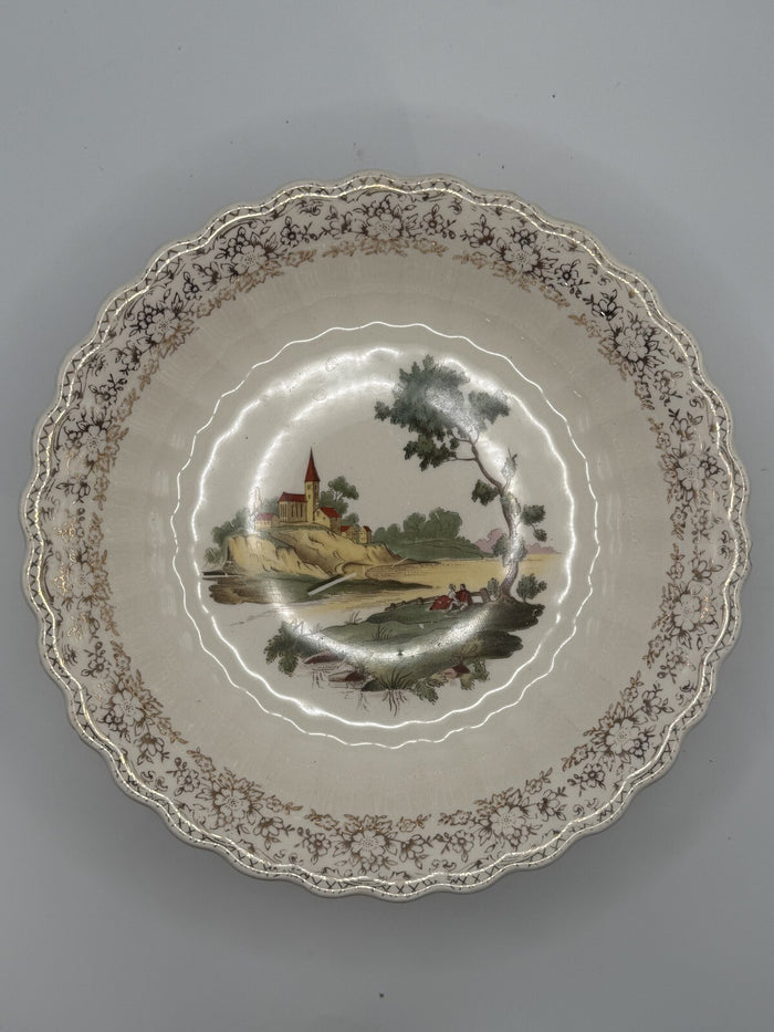 American Limoges Chateau France Dinner Plates with 22K Gold Trim