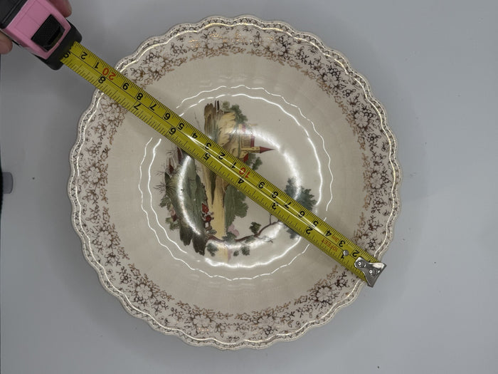 American Limoges Chateau France Dinner Plates with 22K Gold Trim