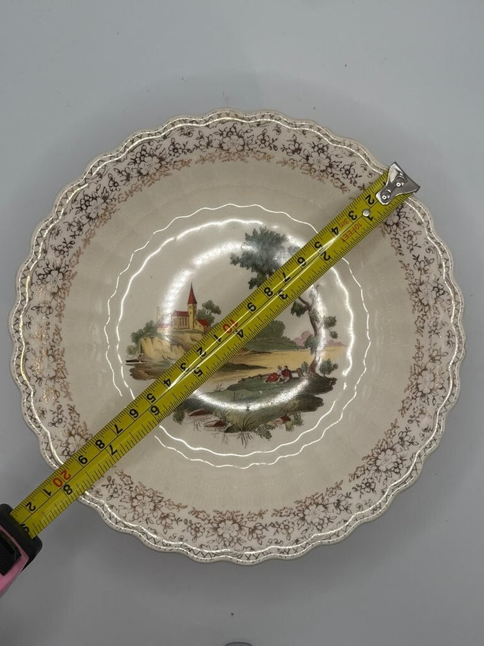 American Limoges Chateau France Dinner Plates with 22K Gold Trim