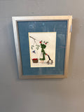 Amish Child Series Cross Stitch Silver Frame Art