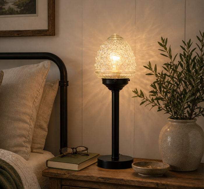 Antique Glass Table Lamp - Tall - The Lamp Goods