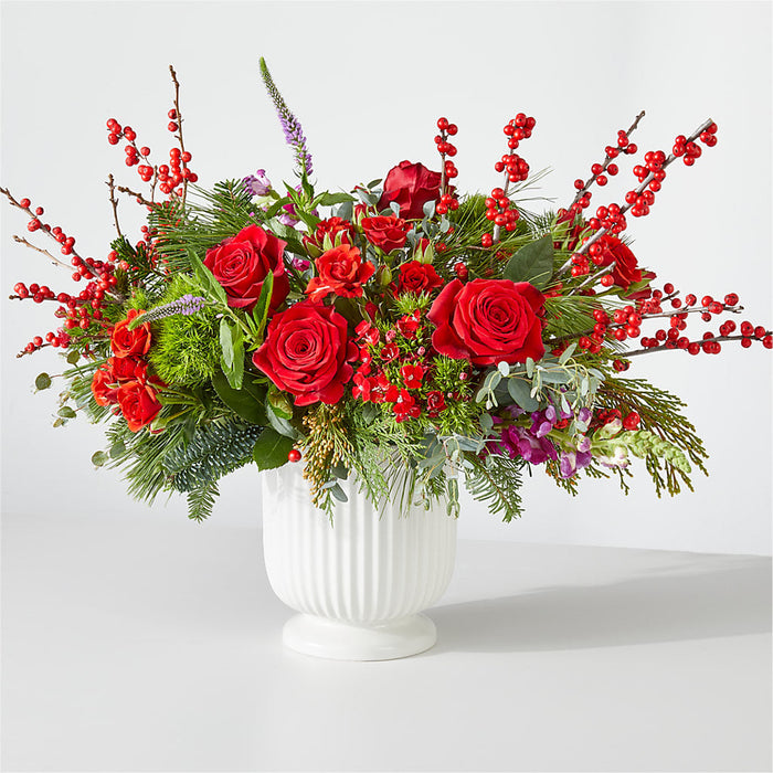 Big Red Bow Bouquet – PANDA FLOWERS CANADA INC, Calgary AB
