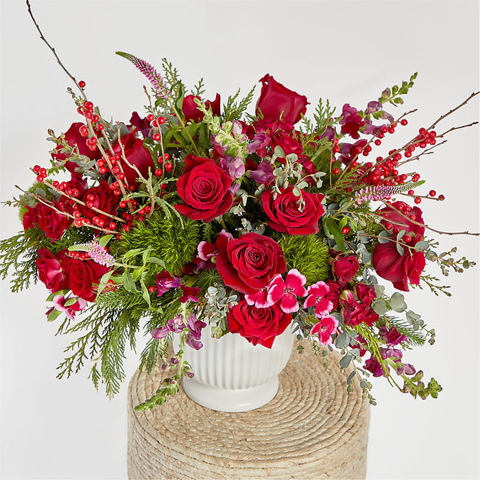 Big Red Bow Bouquet – PANDA FLOWERS CANADA INC, Calgary AB