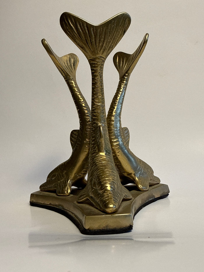 Brass Dolphin Orb Holder