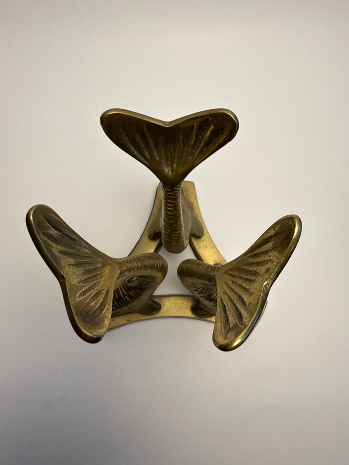 Brass Dolphin Orb Holder