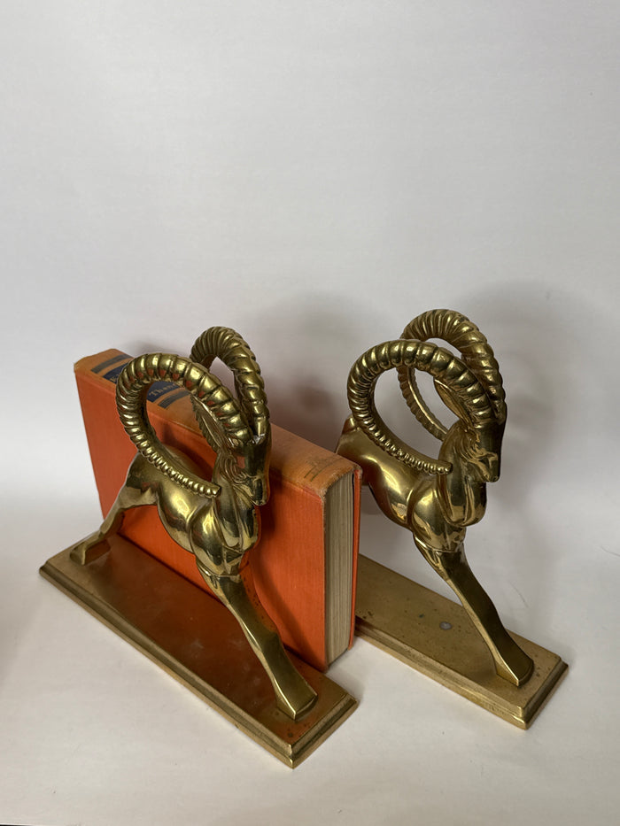 Brass Ibex Book Ends