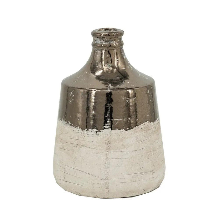 Bronze - Tan Terracotta Jug Vase 6"x 8.5" - Evergreen Home and Floral