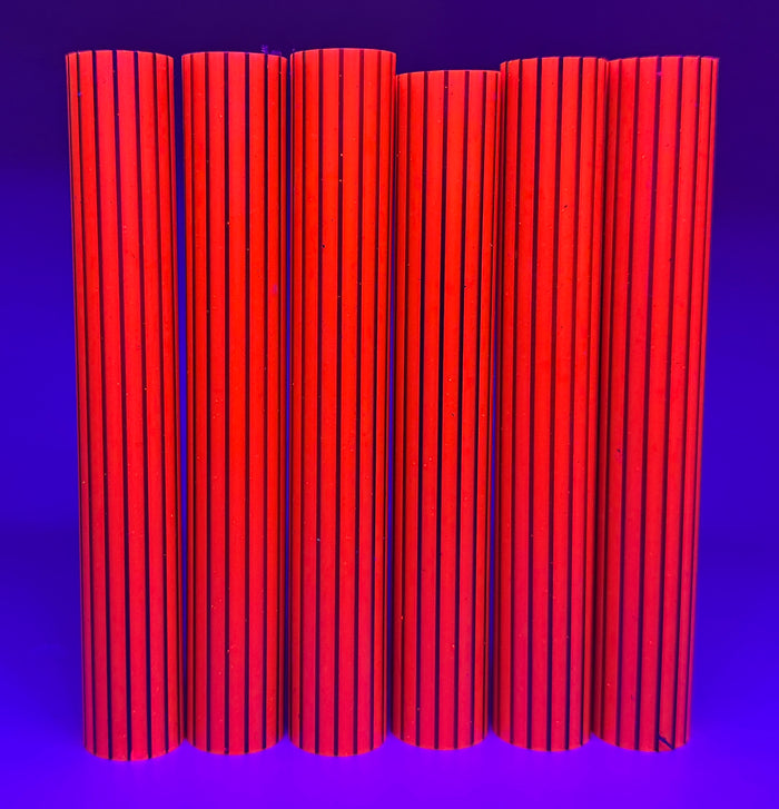 BShort-004: Bespoke 3D Printed Pin Stripe Orange Round Pen Blank Diamond Painting Alumilite Resin Casting