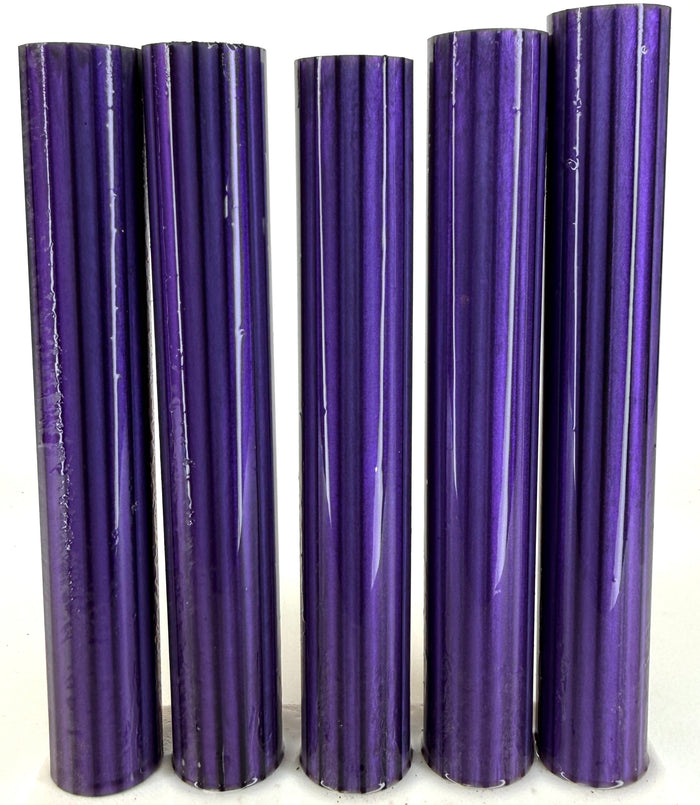 BShort-013: Bespoke 3D Printed Pin Stripe Purple Round Pen Blank Diamond Painting Alumilite Resin Casting