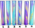 BShort-017: Lavender Borealis Chubby Purple Blue Yellow Round Pen Blank Diamond Painting Alumilite Resin Casting