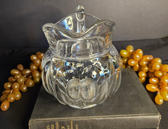 Clear, Glass Pitcher- Antique 1910's - Heisey Glass Company - Old Williamsburg Pattern