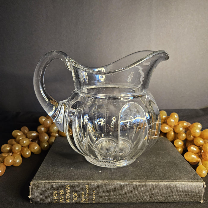 Clear, Glass Pitcher- Antique 1910's - Heisey Glass Company - Old Williamsburg Pattern