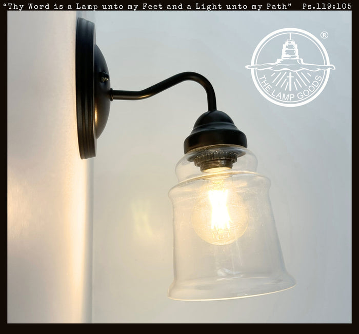 Clear Tiered Bell Wall Sconce - The Lamp Goods