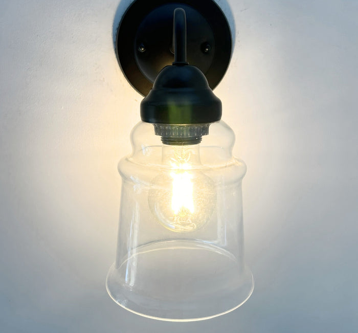 Clear Tiered Bell Wall Sconce - The Lamp Goods