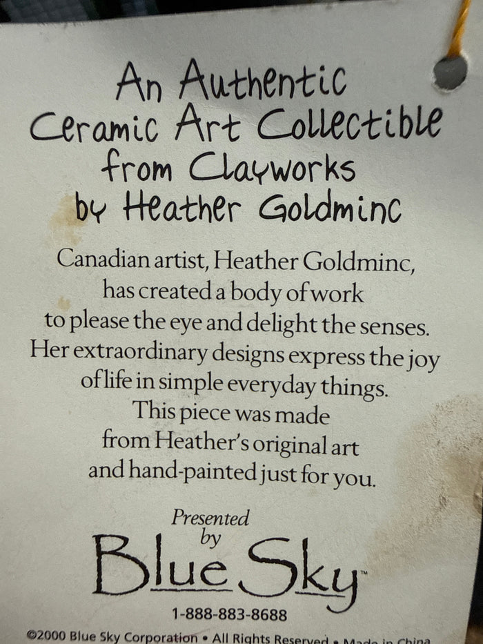 Collectible cat ceramic art clock