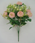 Golden Bell Dahlia Bush Pink 19" - Artificial Flowering Plants Silk