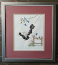 Diane Graebner, "Flying High" Framed cross-stitch - Ready to hang