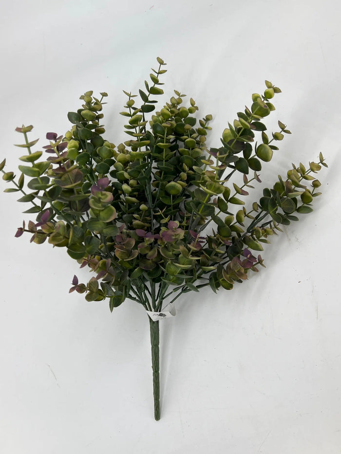 Le Fleur Eucalyptus Bush Green-Purple 16" - Artificial Shrubs Silk