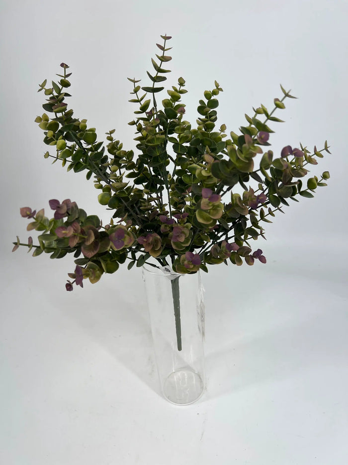 Le Fleur Eucalyptus Bush Green-Purple 16" - Artificial Shrubs Silk