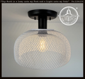 Farmhouse White Mesh Ceiling Light - The Lamp Goods