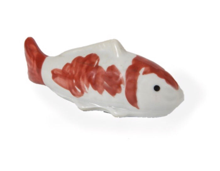 Floating Porcelain Koi Fish Pond Aquarium Garden Ornament Red White Set of 3