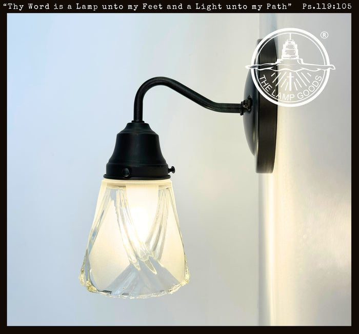 Frost and Clear Crossed Glass Wall Sconce/Pendant Light - The Lamp Goods