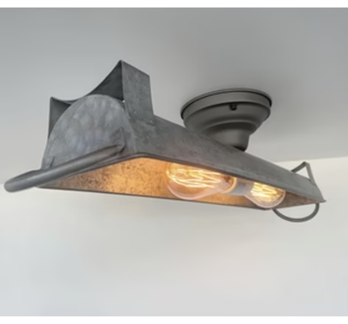 GALVANIZED DOME Ceiling Light Fixture (3 sizes) - The Lamp Goods
