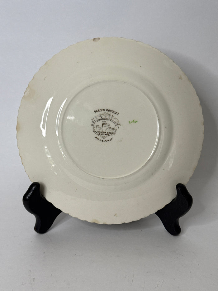 “Garden bouquet” Johnston Brothers, England, Windsor Ware, FB & Co. 6” round floral plate
