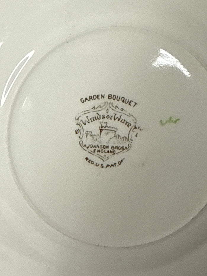 “Garden bouquet” Johnston Brothers, England, Windsor Ware, FB & Co. 6” round floral plate