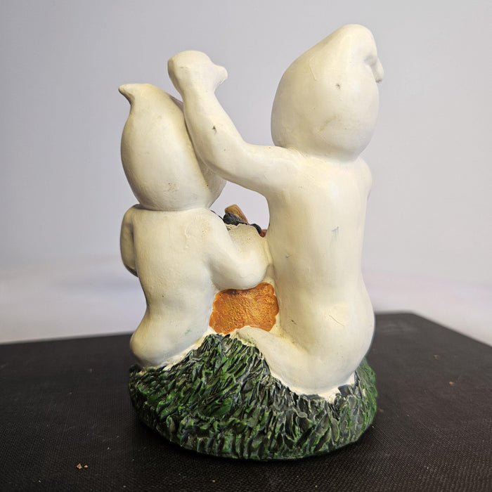 Ghosts and Pumpkin Figurine - Light up Pumpkin - Harvest Collection - Young Inc. - 2001 - Original Box