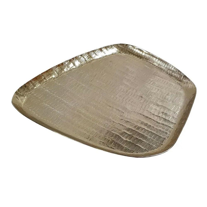 A&B Gold Metal Polygon Tray 14" - Decorative Trays Merchandise