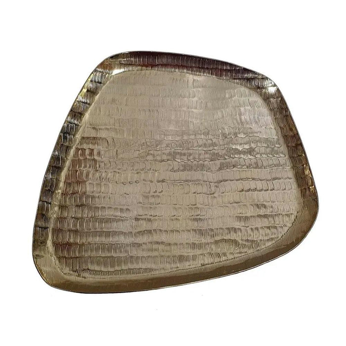 A&B Gold Metal Polygon Tray 14" - Decorative Trays Merchandise
