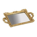 Gold Tray with Mirror 15" x 10"