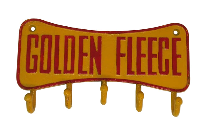 Golden Fleece Ram Cast Iron Wall Hook Key Sign  Ram Sheep  Man Cave Pub Bar New