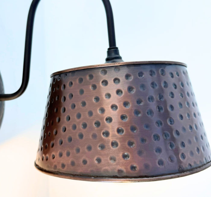 Gooseneck Rustic Hammered Copper Wall Sconce - The Lamp Goods