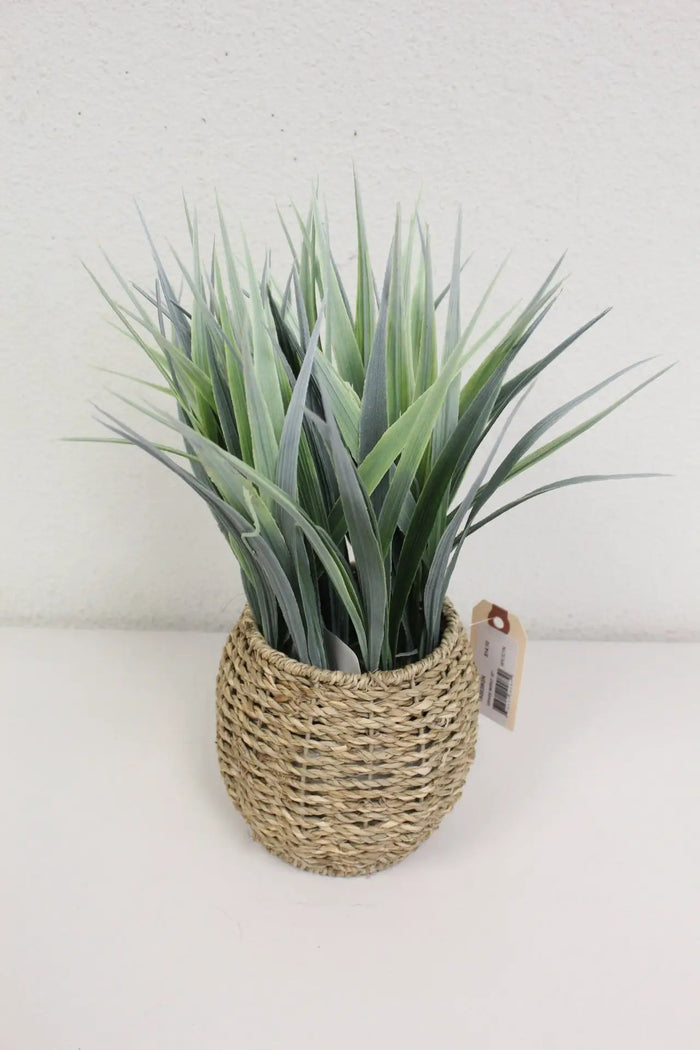 Supreme Grass w/ Pot 12" - Artificial Non-Flowering Plants Silk
