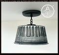 Black Ribbed Galvanized Ceiling Light - The Lamp Goods