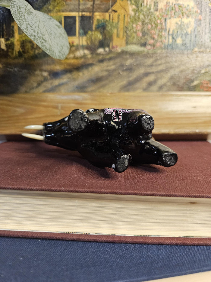Hand-painted Wooden Elephant Figurine