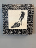 High heel, shoe art on canvas ￼