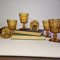 Indiana Glass - Colony - Park Lane Amber - Water - Wine - Footed Goblets