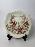 Johnston Brothers, England, Windsor Ware, FB & Co. ￼7.75” square floral plate