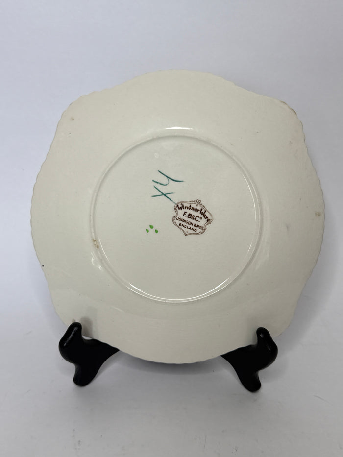Johnston Brothers, England, Windsor Ware, FB & Co. ￼7.75” square floral plate