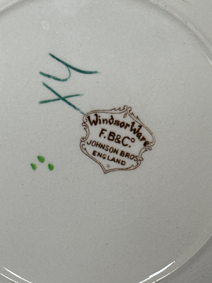 Johnston Brothers, England, Windsor Ware, FB & Co. ￼7.75” square floral plate