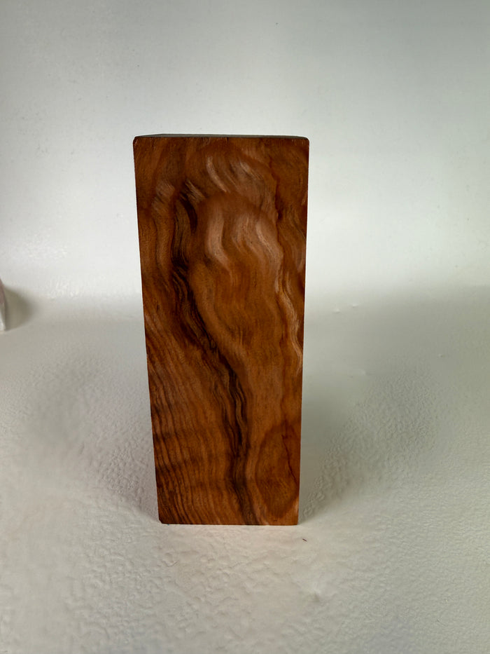 KB-001: Knife Block - Natural Stabilized Curly Redwood