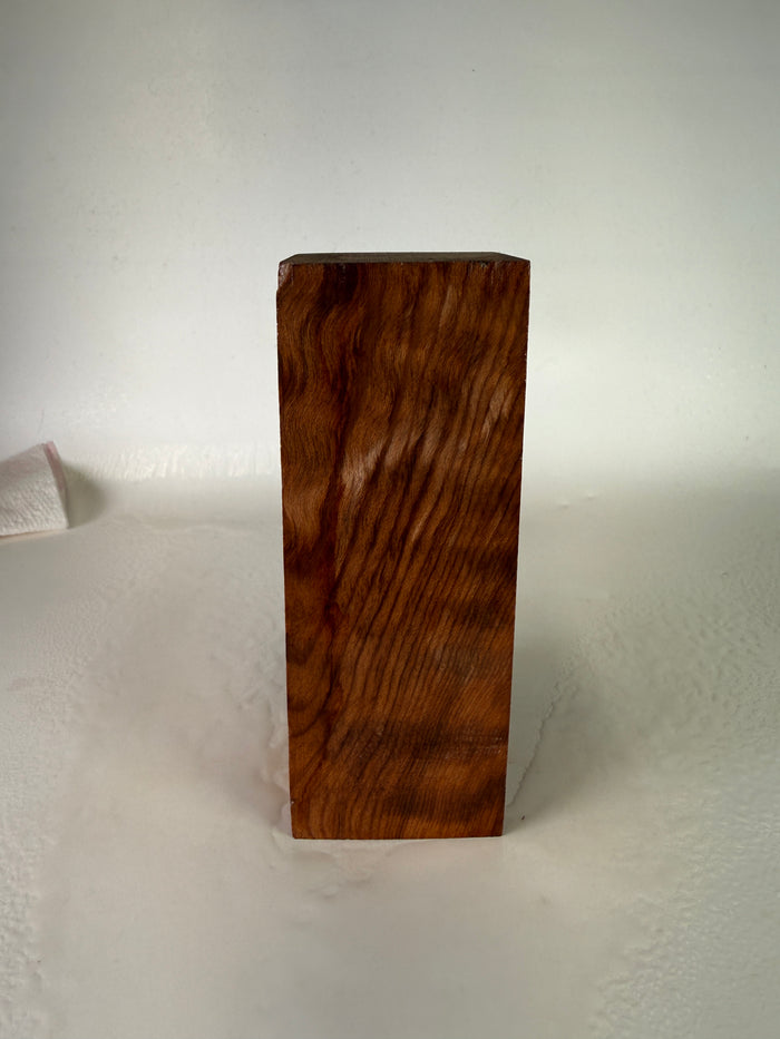 KB-001: Knife Block - Natural Stabilized Curly Redwood